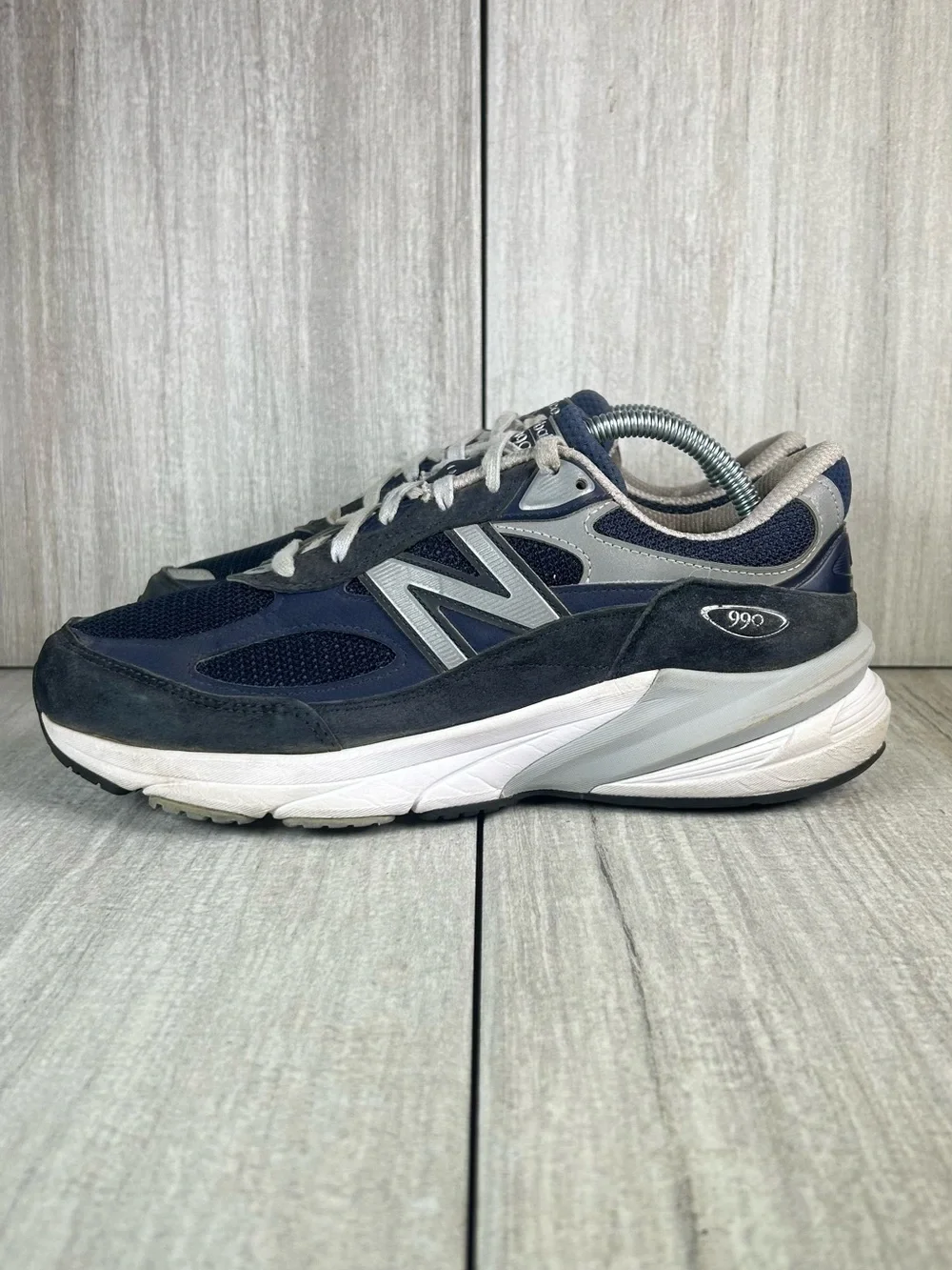 New Balance 990v6 Navy Blue Sneaker Athletic Shoe Women’s Size 8.5 2E Wide
